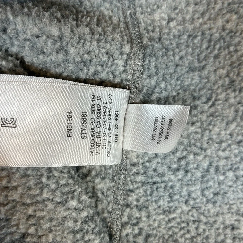 Patagonia Better Sweater Mens L Heathered Gray Vest Full Zip - Company Logo